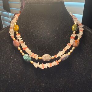 Multi-colored stone necklace by Coyote Bird